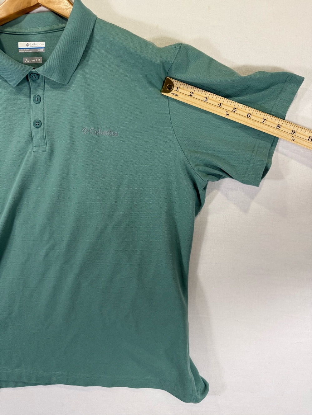 Columbia Men’s Polo Shirt - Teal Green - Picture 9 of 15